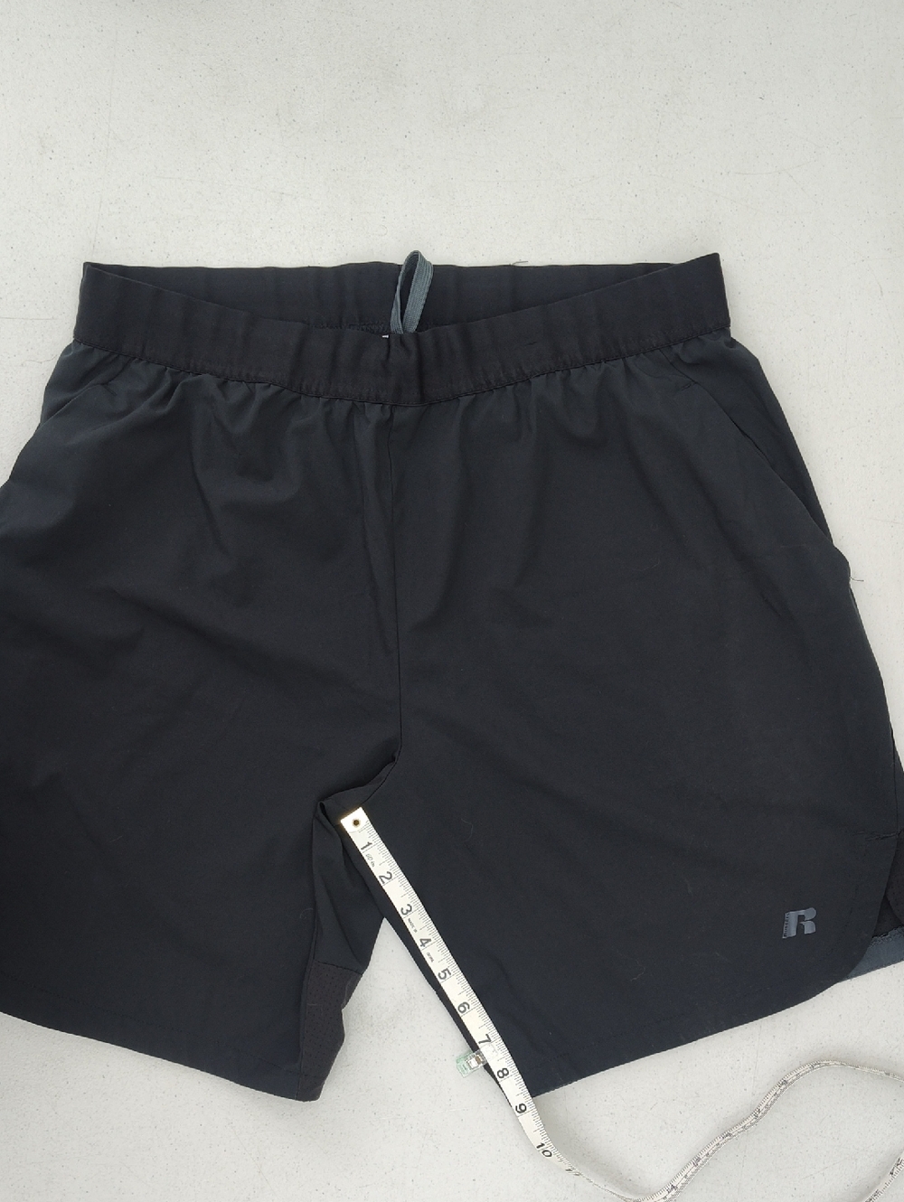 Russell Athletic Black Men's Active Shorts with Drawcord